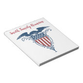 rode witte blauwe Amerikaanse adelaar sterren Notitieblok (Schuin)