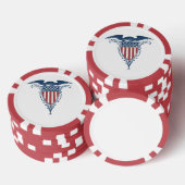  rode witte blauwe Amerikaanse adelaar sterren Poker Chips (Opstapeling)