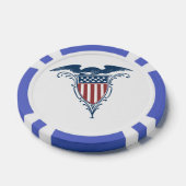  rode witte blauwe Amerikaanse adelaar sterren Poker Chips (Enkel)