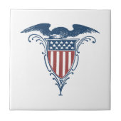 rode witte blauwe Amerikaanse adelaar sterren Tegeltje (Voorkant)