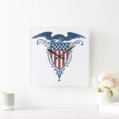  rode witte blauwe Amerikaanse adelaar sterren Vierkante Klok (Huis)