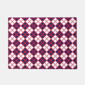 Rode, Witte & Blauwe Argyle Deurmat (Voorkant)