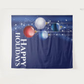 Rode witte blauwe ballen met kerstcadeautjes wandkleed (Voorkant (horizontaal))