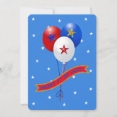 Rode Witte Blauwe Ballonnen Gelukkige 4 juli! (Voorkant)