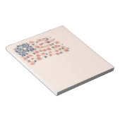 Rode Witte Blauwe Bloemen Notitieblok (Schuin)