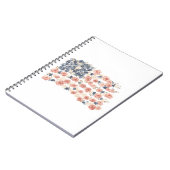 Rode Witte Blauwe Bloemen Notitieboek (Linkerzijde)