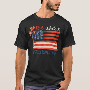 Rode Witte Blauwe Bosbessen Amerikaanse Vlag PNG B T-shirt