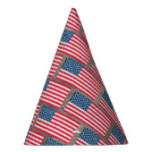 Rode Witte Blauwe Glitter Patriottische Amerikaans Feesthoedjes (Rechts)