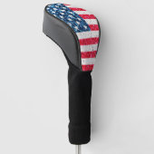 Rode Witte Blauwe Glitter Patriottische Amerikaans Golfheadcover (Schuin)