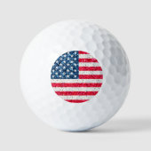 Rode Witte Blauwe Glitters Patriottische Amerikaan Golfballen (Voorkant)