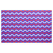 Rode witte blauwe golven met sterren stof (Fat Quarter)
