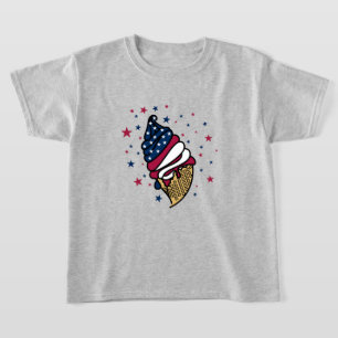 Rode Witte Blauwe Ijsje ijslekker Kinderen T-shirt