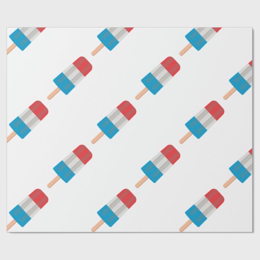 rode witte blauwe keel cadeaupapier (Vlak)