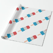 rode witte blauwe keel cadeaupapier (Uitgerold)