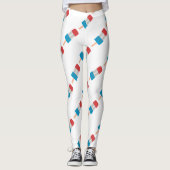 rode witte blauwe keel leggings (Voorkant)