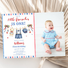 Rode Witte & Blauwe Kleren Jongens Verjaardagsuitn Kaart