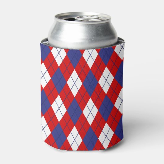 Rode, witte, blauwe KOELBOX met 1 DRINK Blikjeskoeler (Blikje Voorkant)