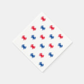 Rode witte blauwe krab patroon 4 juli patriottisch servet (Hoek)