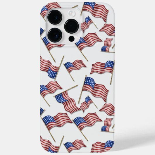 RODE WITTE BLAUWE PATRIOTISCHE AMERIKAANSE VLAGGEN Case-Mate iPhone CASE (Achterkant)