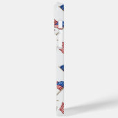 RODE WITTE BLAUWE PATRIOTISCHE AMERIKAANSE VLAGGEN Case-Mate iPhone CASE (Achterkant / Links)