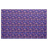 Rode witte blauwe retro regenboog stof (Fat Quarter)