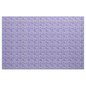 Rode witte blauwe retro regenboog stof (Yard (91,4 cm))