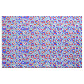 Rode witte blauwe retro regenboog stof (Fat Quarter)