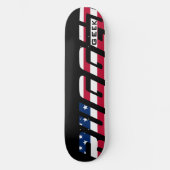 rode witte blauwe RUGGED GEEK VS vlag Persoonlijk Skateboard (Voorkant)