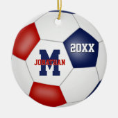 rode witte blauwe school geestesjongens meiden voe keramisch ornament (Voorkant)