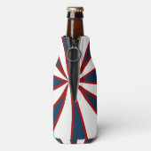 Rode, Witte & Blauwe Starburst Koeler (Fles Achterkant)