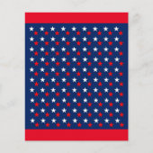 RODE WITTE BLAUWE STARS PATTERN ACHTERGROND WALLPA FLYER (Voorkant)