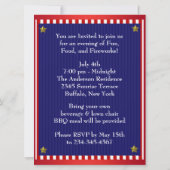 Rode Witte Blauwe Stekelarend Patriottische 4e Jul Kaart (Achterkant)