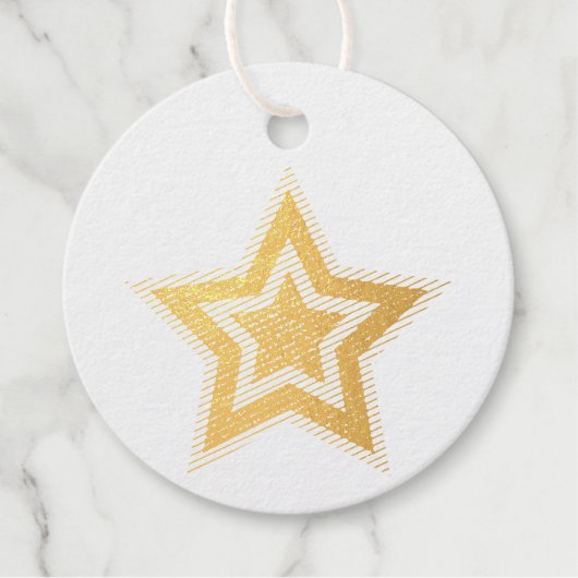 Rode, Witte, Blauwe Ster 4 Juli Glitter Bedankjes Labels (Voorkant)