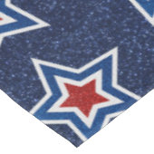 Rode, Witte, Blauwe Ster 4 Juli Glitter Tafelkleed (Gekanteld)