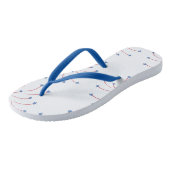 Rode Witte Blauwe Ster Vuurwerk FlipFlops Teenslippers (Schuin)