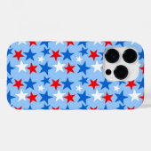Rode Witte & Blauwe Sterren Case-Mate iPhone Case (Achterkant (horizontaal))
