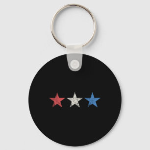 Rode Witte Blauwe Sterren Cute Usa Patriottische A Sleutelhanger