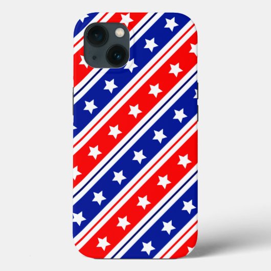 Rode witte blauwe sterren en stripes Case-Mate iPhone case (Achterkant)