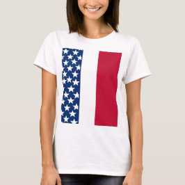 Rode witte blauwe sterren gelukkige Onafhankelijkh T-shirt