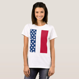 Rode witte blauwe sterren gelukkige Onafhankelijkh T-shirt