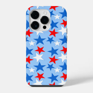 Rode Witte & Blauwe Sterren iPhone 14 Pro Hoesje