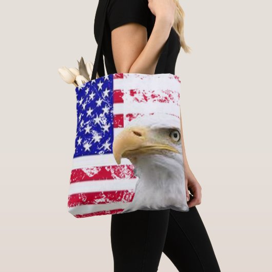 Rode, Witte, Blauwe Sterren & Strepen Vlag van de  Tote Bag (Dichtbij)