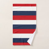 Rode witte blauwe strepen bad handdoek (Handdoek)