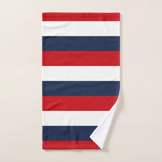 Rode witte blauwe strepen bad handdoek (Handdoek)