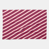Rode, Witte & Blauwe Strepen Keukenhanddoek (Horizontaal)