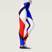 Rode, witte, blauwe strepen leggings (Rechts)