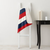 Rode witte blauwe strepen sherpa deken (In situ)