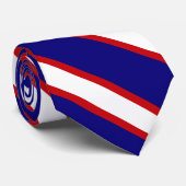 Rode, witte, blauwe strepen stropdas (Opgerold)