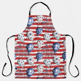 RODE WITTE BLAUWE STRIPES EN BALLOENEN SCHORT