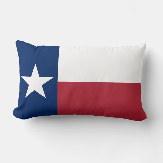 Rode Witte Blauwe Texas Vlag Kussen (Voorkant)